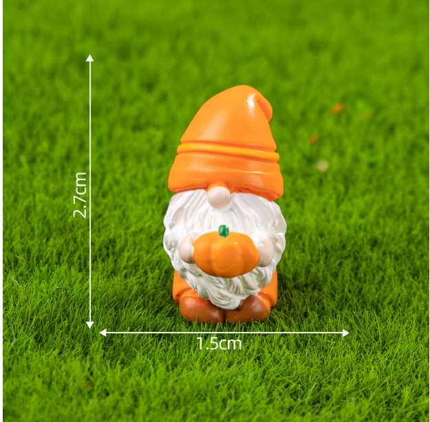 Набор фигурок Гномики Осенние 3 шт для мини-сада и поделок Оранжевые Одесса - изображение 5