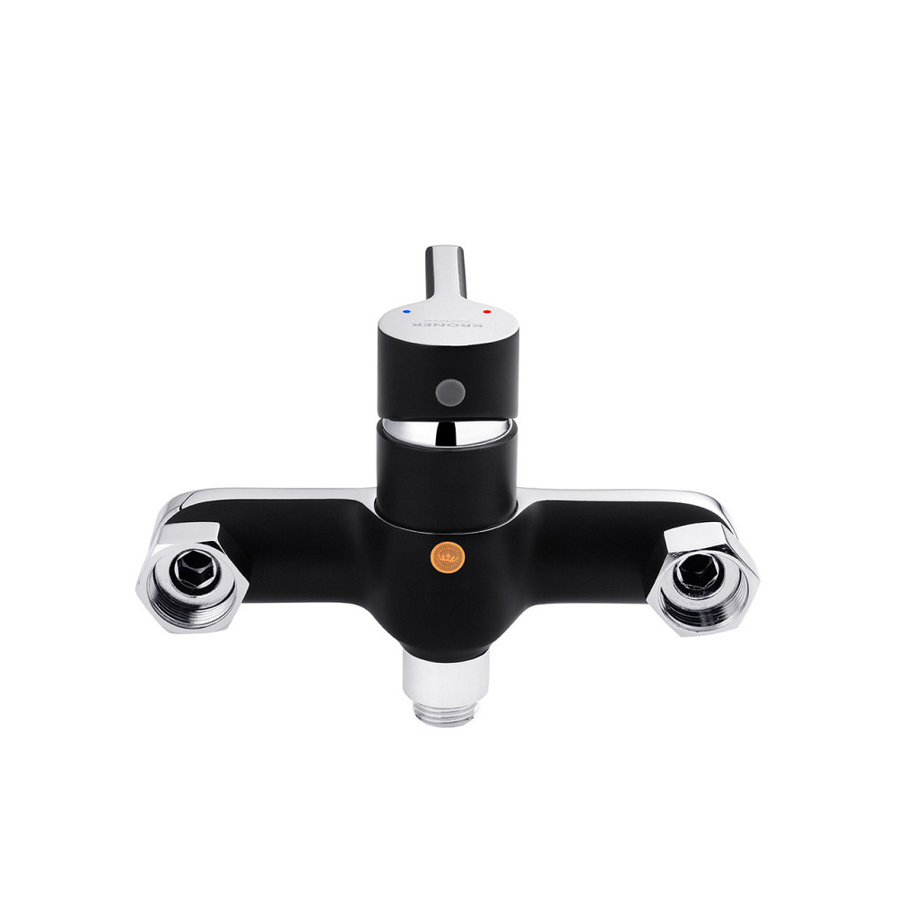 Змішувач для ванни з душовим гарнітуром Kroner KRP Essen - SCH060 хром/чорний Київ - фото 3