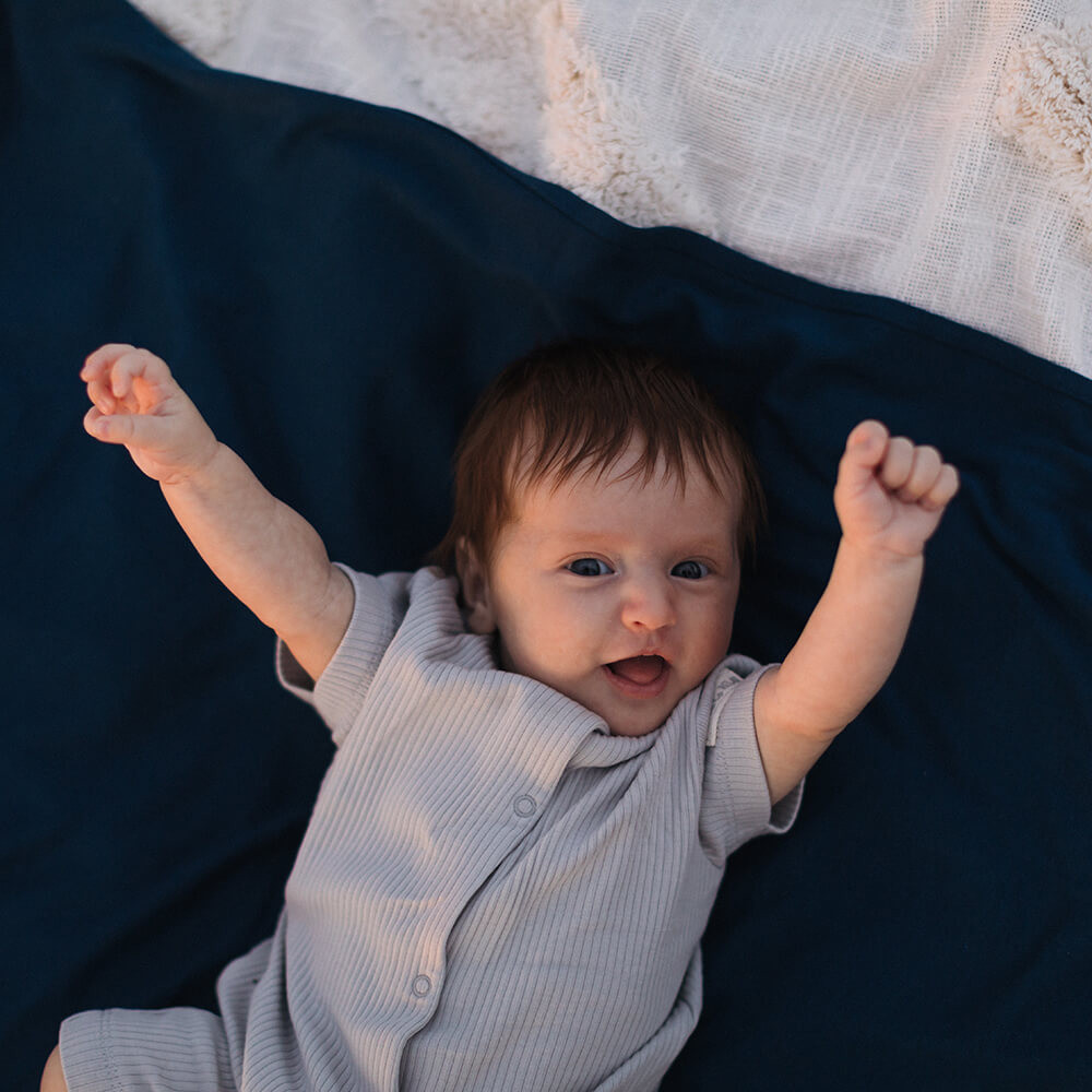 Легкий плед/Трикотажна пелюшка Синій Київ - фото 4