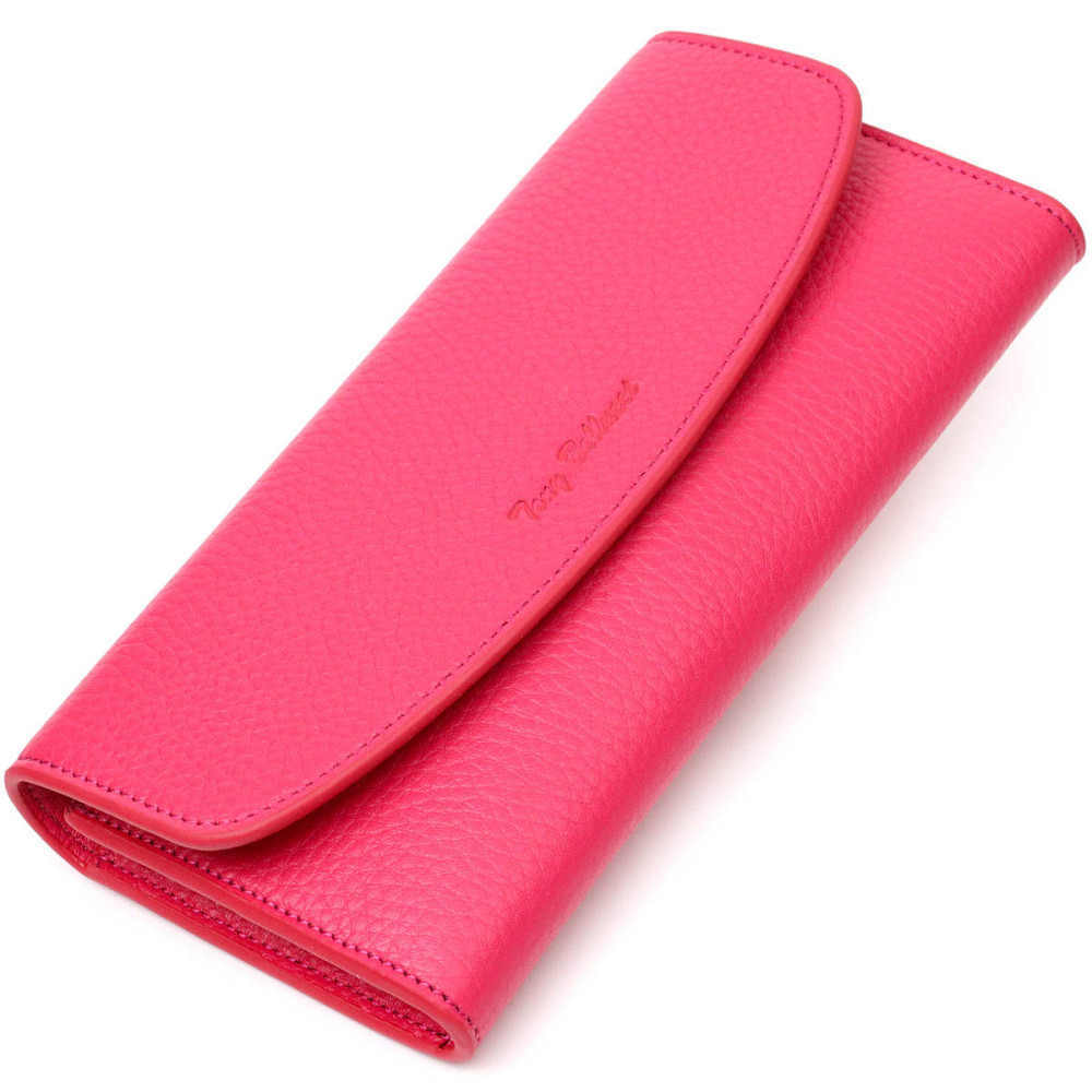 Барвистий жіночий гаманець з монетницею на блискавці з натуральної шкіри Tony Bellucci 21979 Фуксія Київ - фото 10