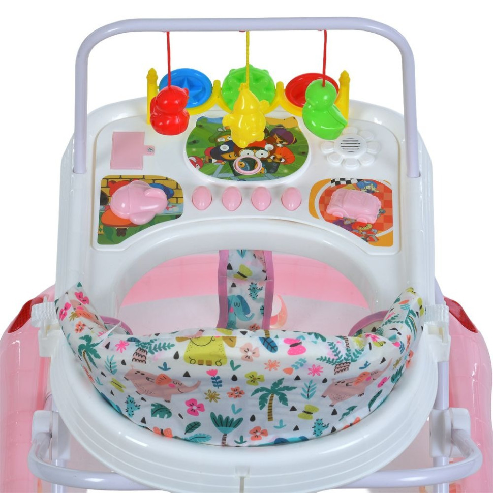 Ходунки дитячі M 0541C-6 з підвісками, рожевий Вінниця - фото 3