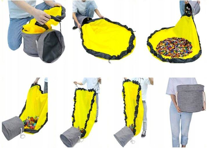 Корзина для игрушек с ковриком диаметром 135 см Kruzzel (19556) Серый Нововолынск - изображение 4