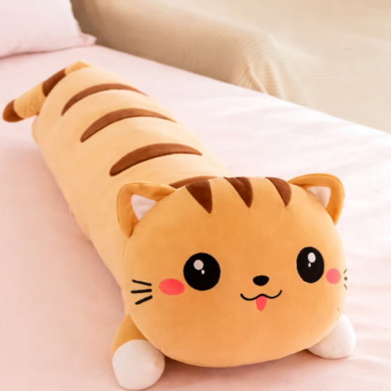 Кот батон 90 см рыжий - мягкая игрушка подушка-обнимашка большая Киев