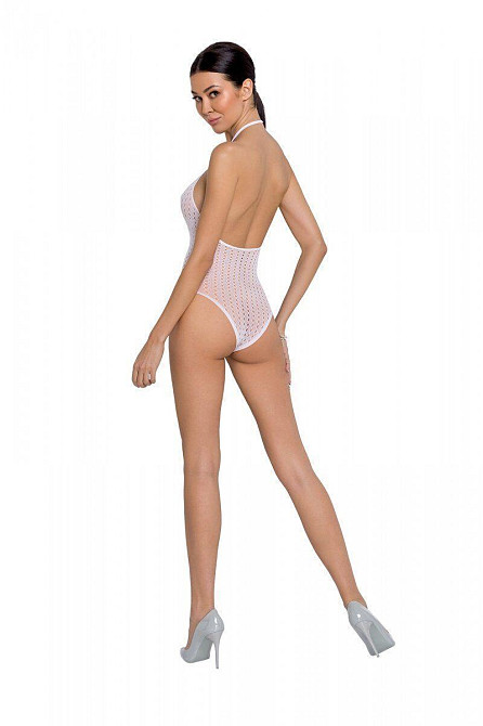 Бодістокінг з декольте Passion BS088 white, імітація корсетної шнурівки Sex Aura Київ - фото 3