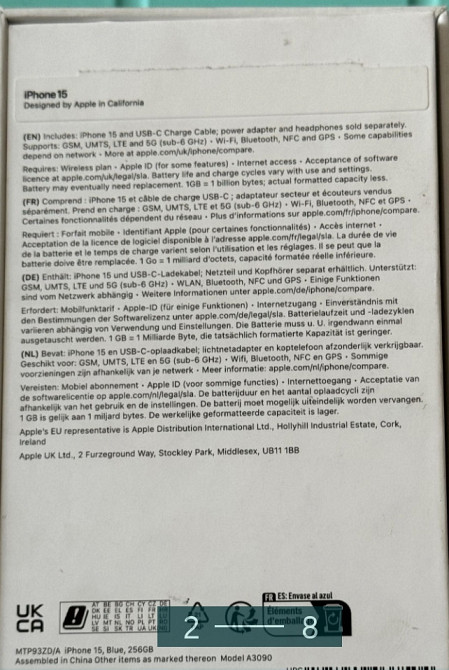 Айфон: iPhone 15 256Gb. Blue. Киев - изображение 7