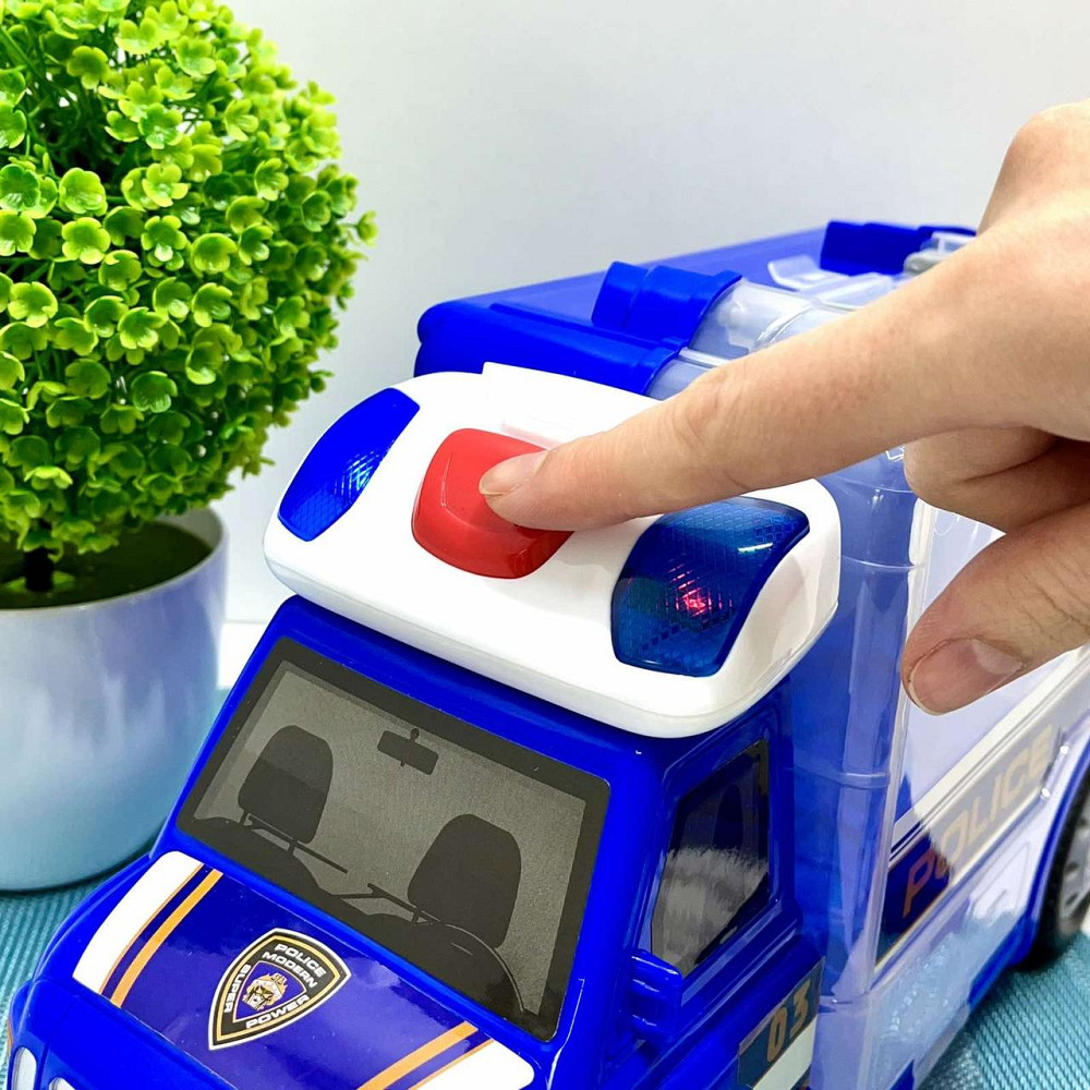Машинка з поліцейським набором у валізі Синій (661-173) Чернігів - фото 4