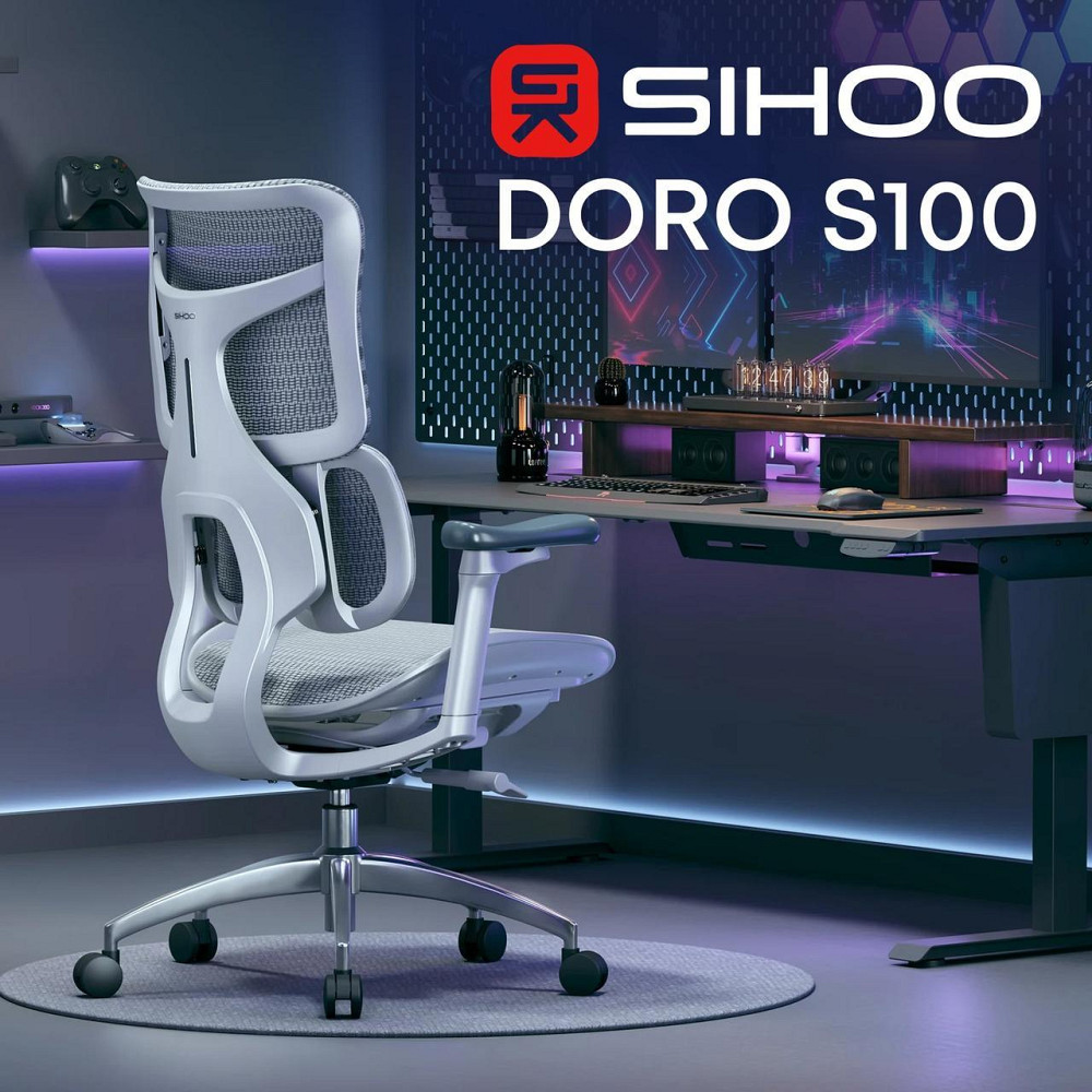 Крісло офісне Sihoo Doro S100 Mesh White (S100-M302) ( 24960 ) Харків - фото 11
