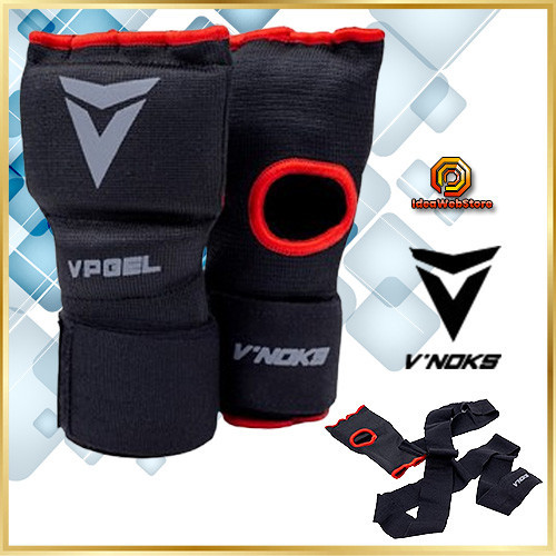 Спортивні бинти рукавиці для тренувань з гелевими подушками чорні V`Noks VPGEL розмір L/XL Київ - фото 1