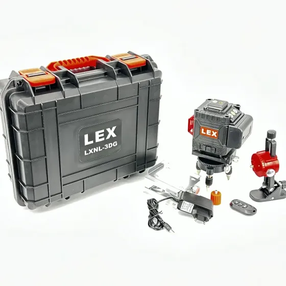 Лазерний рівень 3D зелений LEX LXNL3DG — Чехія, тринога + пульт Львів