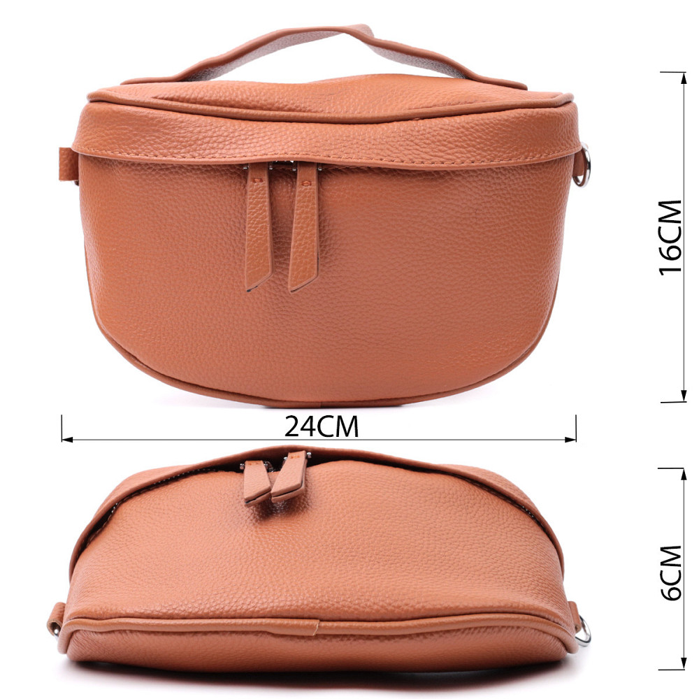 Стильная женская сумка через плечо в классическом цвете из натуральной кожи Vintage 22658 Рыжая Киев - изображение 3