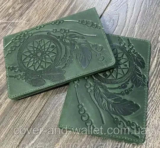 Вінтажна шкіряна обкладинка на паспорт з тисненням Ловця Снов (dreamcatcher) SHVIGEL Київ - фото 17