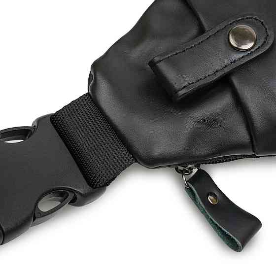 Практичная сумка через плечо кожаная 14997 Vintage Черная Киев