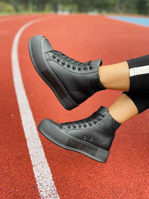 No brend Кеди жіночі M119-1 чорні (весна-осінь, еко-шкіра) (4748) Коломия - фото 4