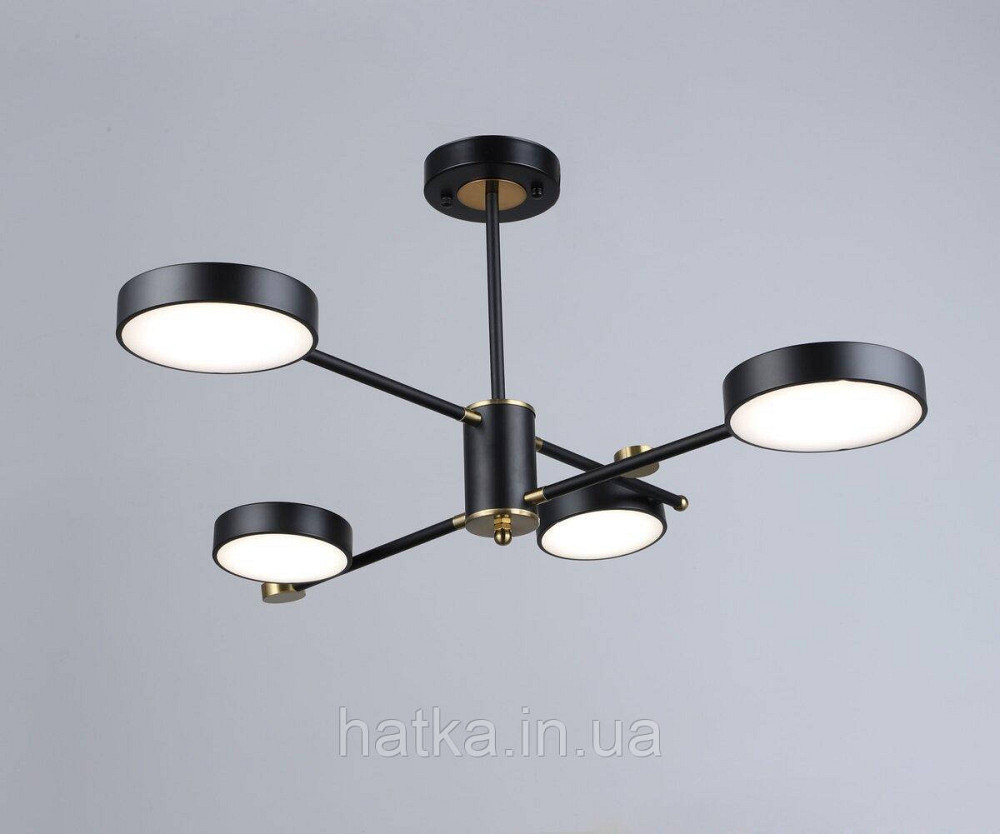 Люстар світлодіодна акрилова Sirius B YH1124/4 BK+COP Київ - фото 1