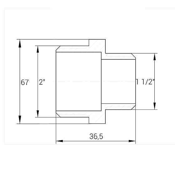 Ніпель редукційний 2″х1 1/2″ЗЗ нікельований NN872S OPTIMUM Тернополь