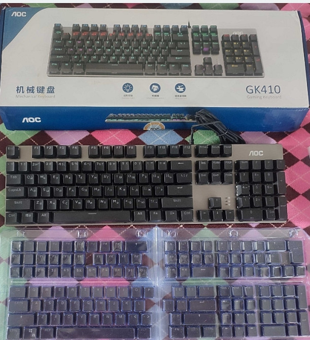 Новая механическая клавиатура AOC GK410 с двумя наборами кейкапов! Харьков - изображение 4