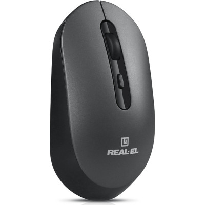 Мышка REAL-EL RM-470W Wireless/Bluetooth Dark Gray (EL123200049) Винница - изображение 12