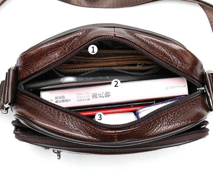 Сумка мужская флотар кожаная Vintage 14988 Коричневая Киев - изображение 10