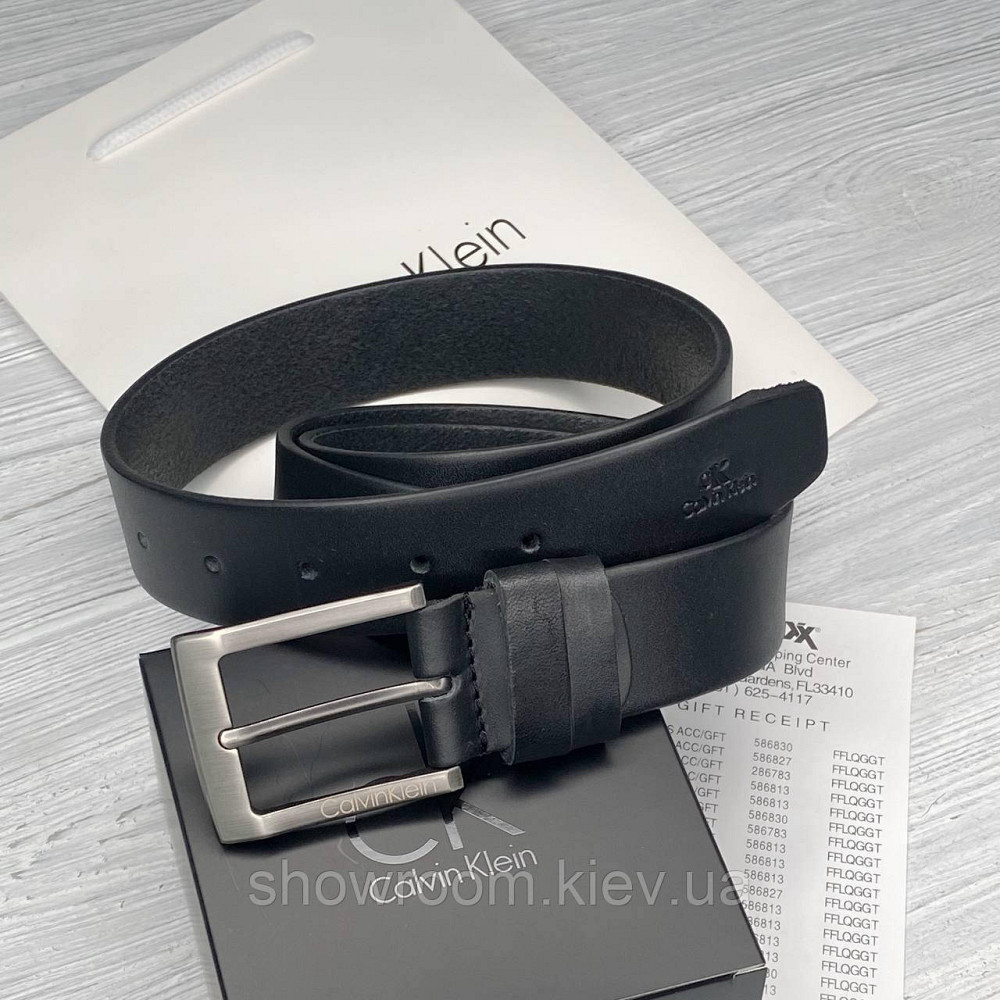 Мужской кожаный брендовый ремень (472) Киев - изображение 1