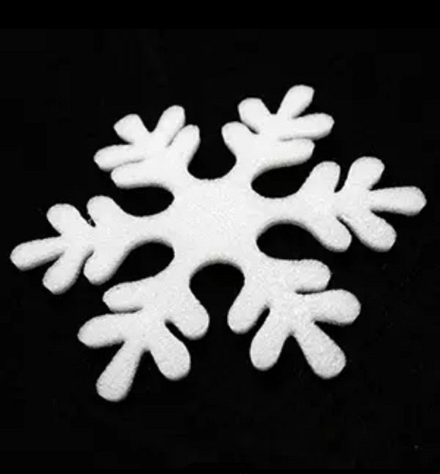 Набор новогодних снежинок, діаметр 15см, в наборі 6 шт, новорічна гірлянда Київ - фото 3