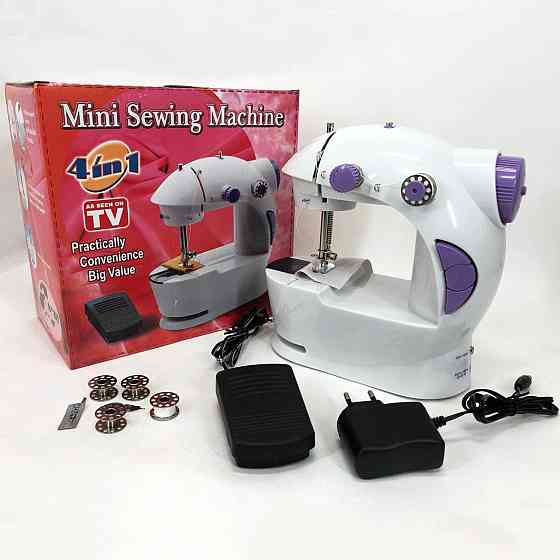 Мини-швейная машинка с автоматической намоткой нитки Digital FHSM-201, Детская ручная швейная машинка LX-96 Киев