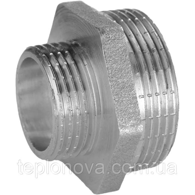 Ниппель редукционный никелированный 2″НР х 1 1/4″НР штампованный А0544А(нк) VA Черновцы - изображение 1