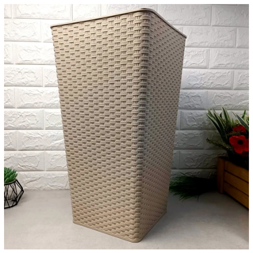 Вазон Ротанг 22*22*41,5см квадратний какао Алеана Житомир - изображение 2
