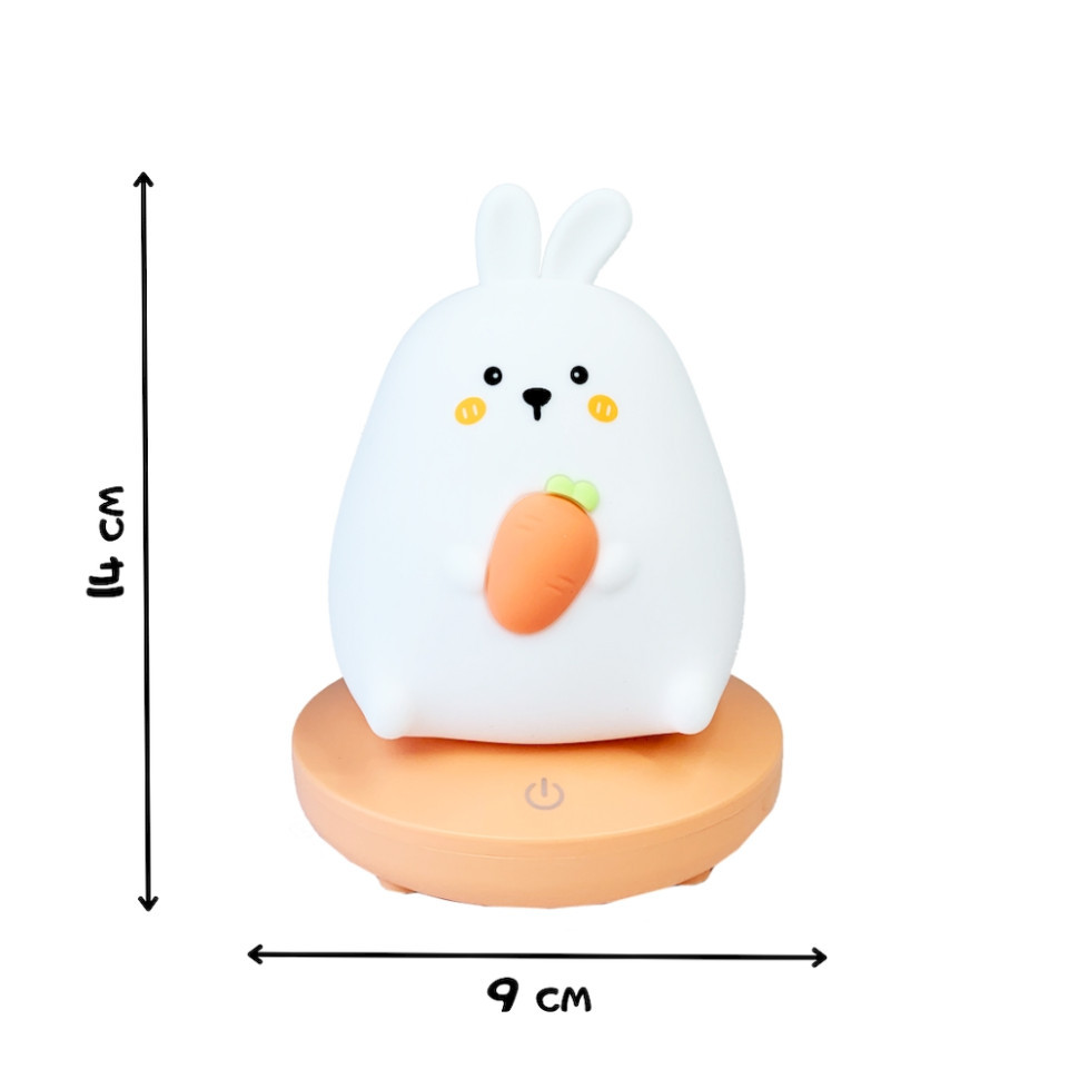 Нічник дитячий "Зайчик з морквою" MGZ-1403 портативний, зарядка від USB Вінниця - фото 2