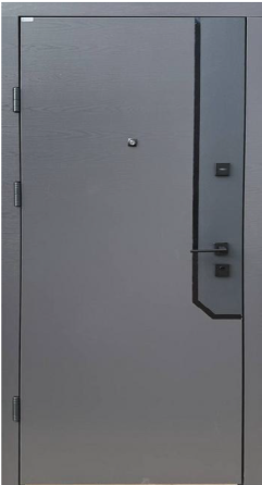 Двері вхідні Бастіон  Стайл МАКС Верона Титан горизонт / Біле дерево 860х2050 мм Київ