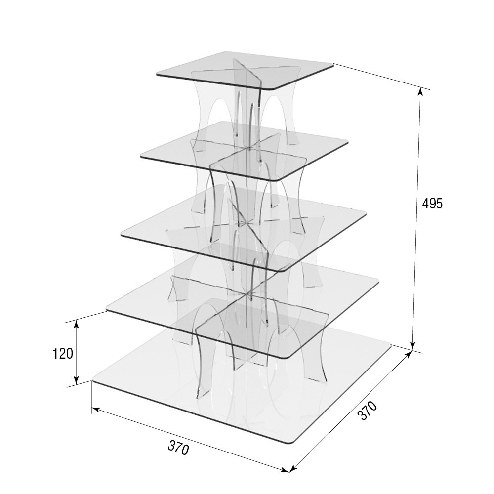 Подставка EKOSTAR под торты и для кенди бара на 5 ярусов Киев - изображение 2