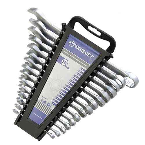 Набір ключів комбінованих 6-22 мм 15 од. на холдері СТАНДАРТ NKK15ST Одеса