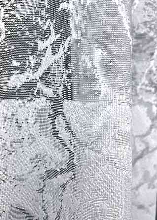Короткий тюль, высотой 1,2м, жаккард мрамор цвет белый 2004т Киев