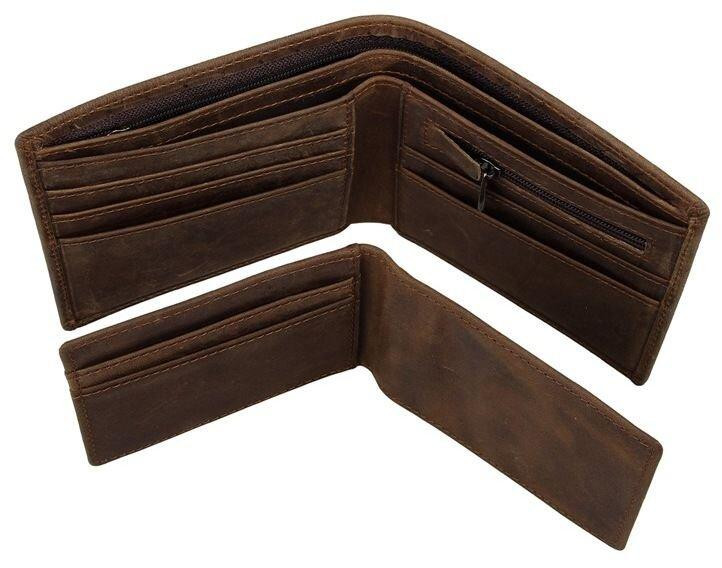 Кошелек мужской Коричневый (Vintage) Киев - изображение 2