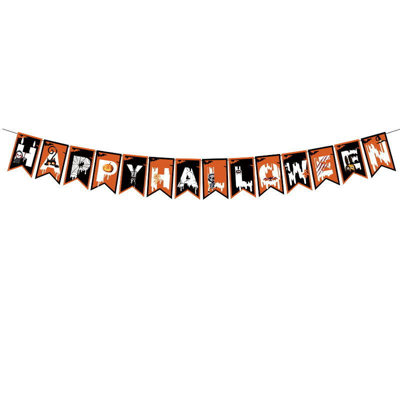 Гирлянда Хэллоуин бумажная флажки Happy Halloween 3 м разноцветный Киев - изображение 1