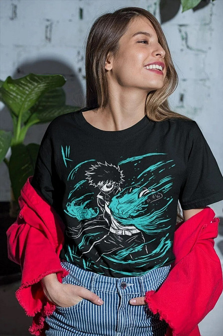 Футболка для мальчика аниме Моя геройская академия оверсайз (рост от 165 до 180 ) Черний AnimeJ0361m Днепр - изображение 2