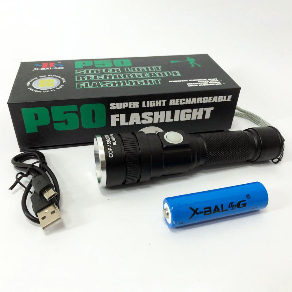 Усиленный ручной фонарик BL-611-P50, Фонарь с защитой от пыли, Портативный фонарь с функцией зарядки BH-65 Ивано-Франковск - изображение 7