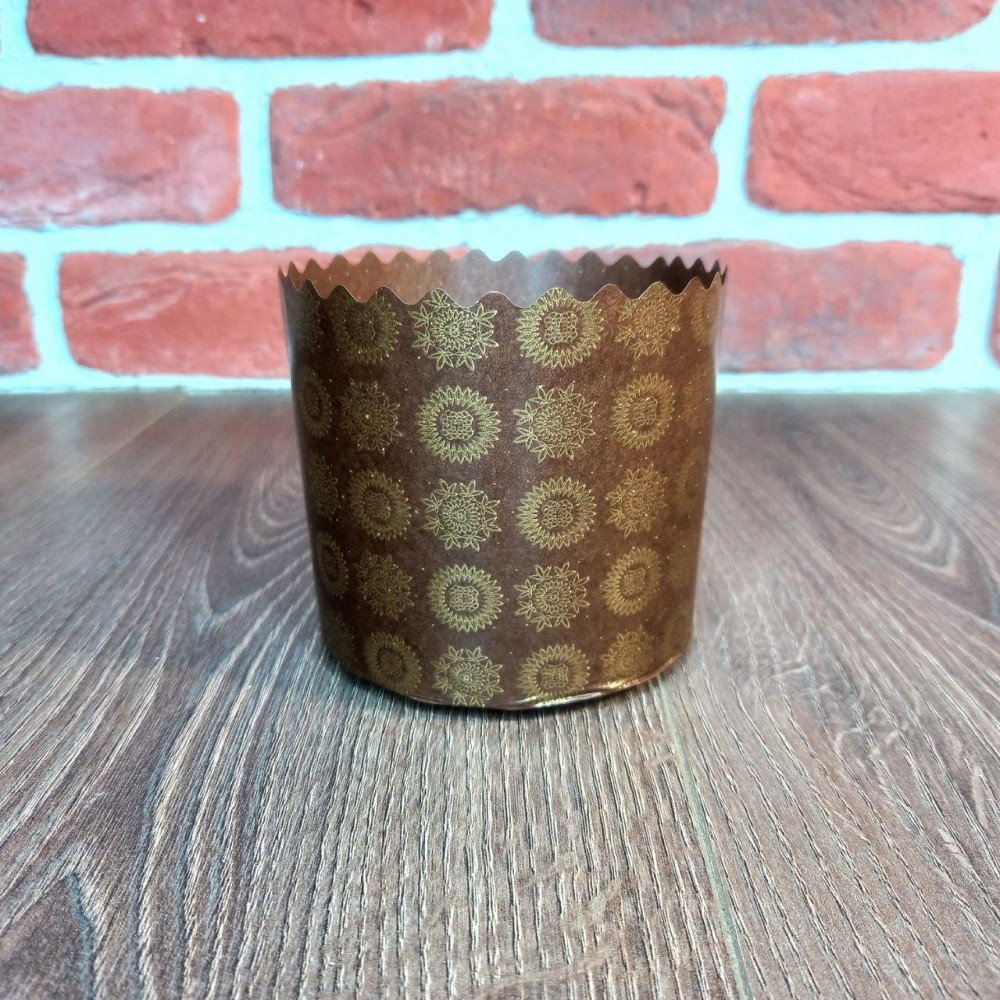 Форма для пасок 250 г d90×h80 мм коричнева Серія №6 – паперова форма для випічки, 50 шт Харків - фото 4