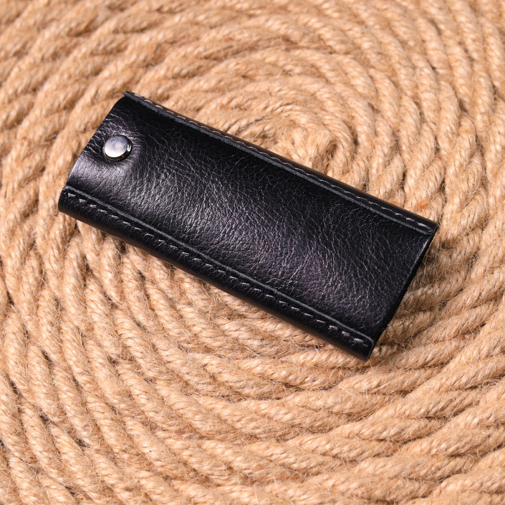 Оригинальная ключница в глянцевой коже Слава ЗСУ GRANDE PELLE 16717 Черная Киев - изображение 2