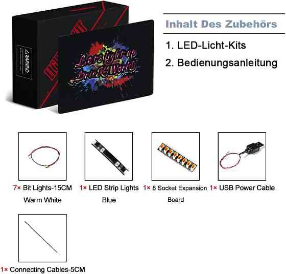 Набір підсвітки для LEGO 75979 Hedwig білий LED USB 5V мідний кабель декоративне освітлення для конструктора Київ