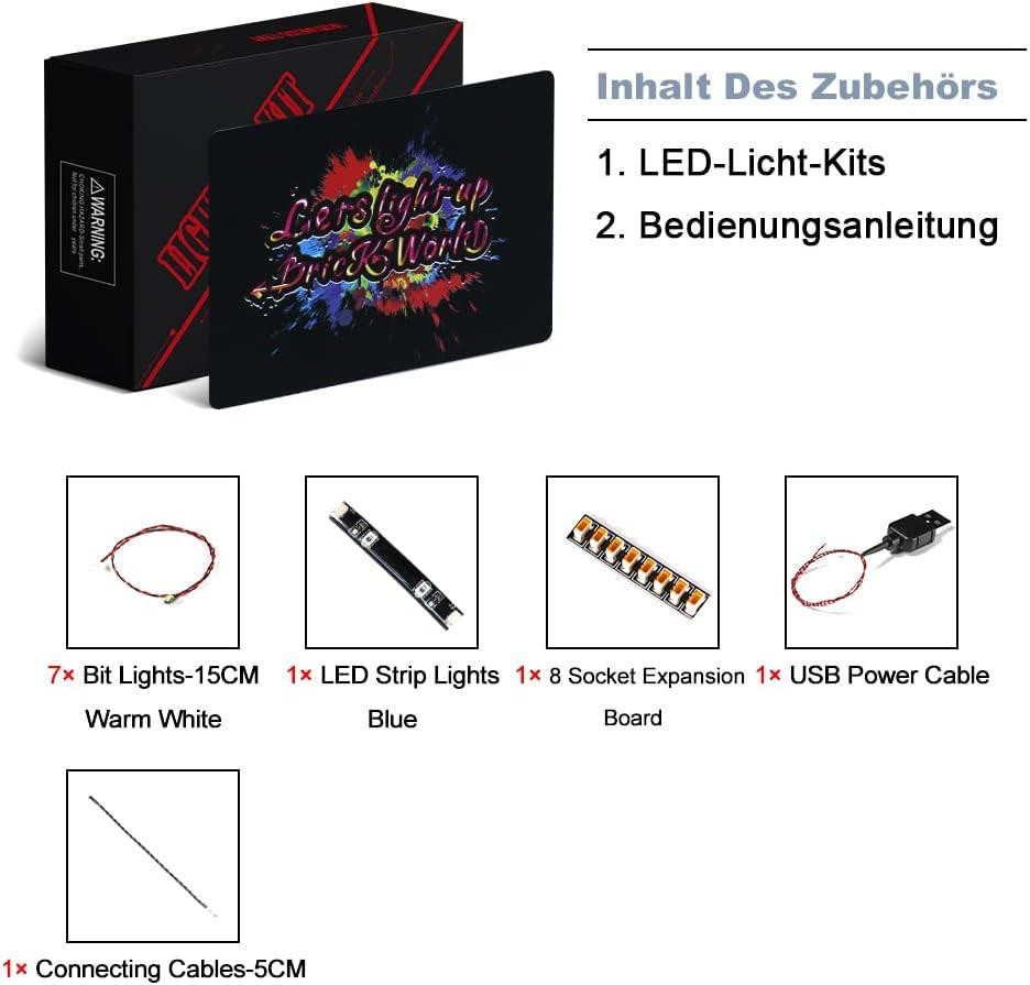 Набір підсвітки для LEGO 75979 Hedwig білий LED USB 5V мідний кабель декоративне освітлення для конструктора Київ - фото 3