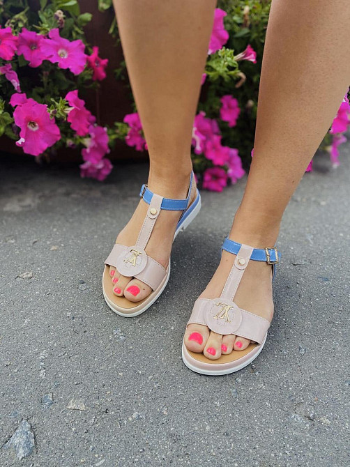 Kentro Босоніжки жіночі KENTO 110 пудра (літо, шкіра/лак натуральна) (927) Коломыя - изображение 2