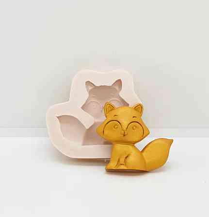 Молд силиконовый Лис 58 на 55 мм серый Киев