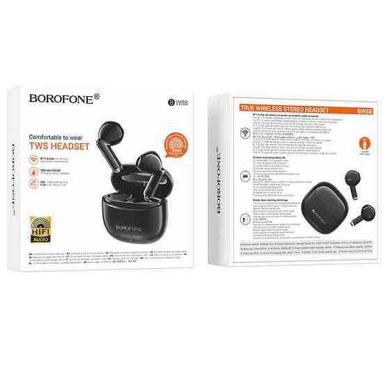 Беспроводные наушники TWS BOROFONE BW88 Black Одесса