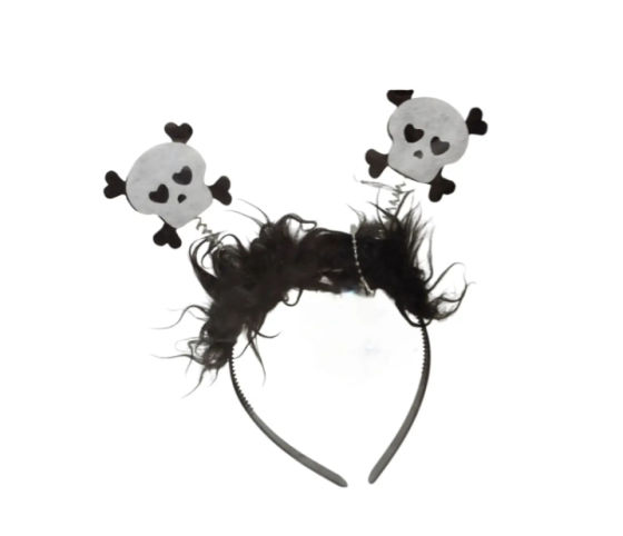 Обруч на Хэллоуин Черепа one size черно-белый Киев