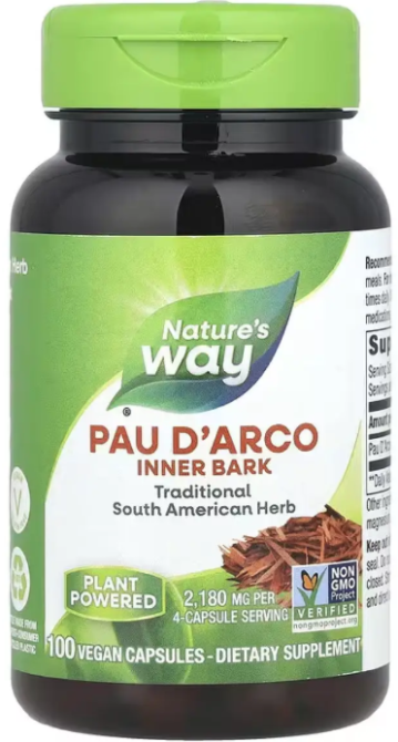 Пау Дарко Natures Way Pau D'Arco Inner Bark 100 росл капс Київ - фото 3