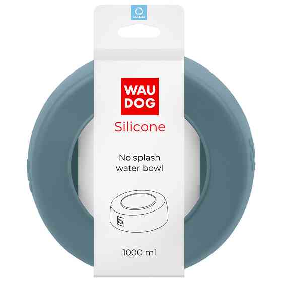 Миска непроливайка WAUDOG Silicone 1 л серый Киев