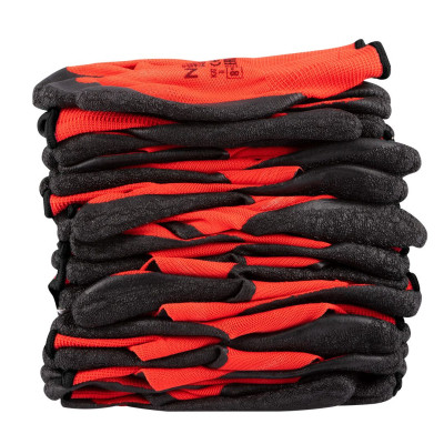 Защитные перчатки Neo Tools комплект 12шт, полиэстер с латексным покрытием, р.11, красно-черный (97-645-11) Винница - изображение 5