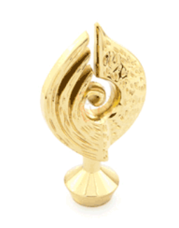 Наконечник для металевого карниза "EM 127" (колір золото, діаметр 19 мм) Бровари - фото 1