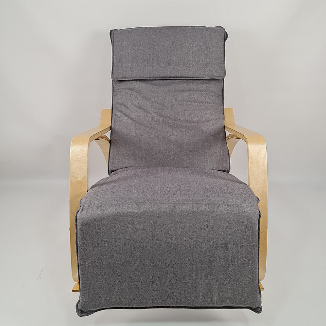 Крісло гойдалка з підставкою для ніг Avko ARC001 Natural Gray Київ - фото 7