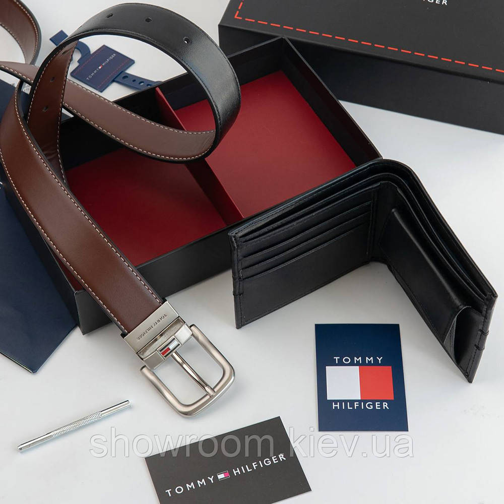 Чоловічий набір ремінь та гаманець Tommy Hilfiger (064) Київ - фото 7